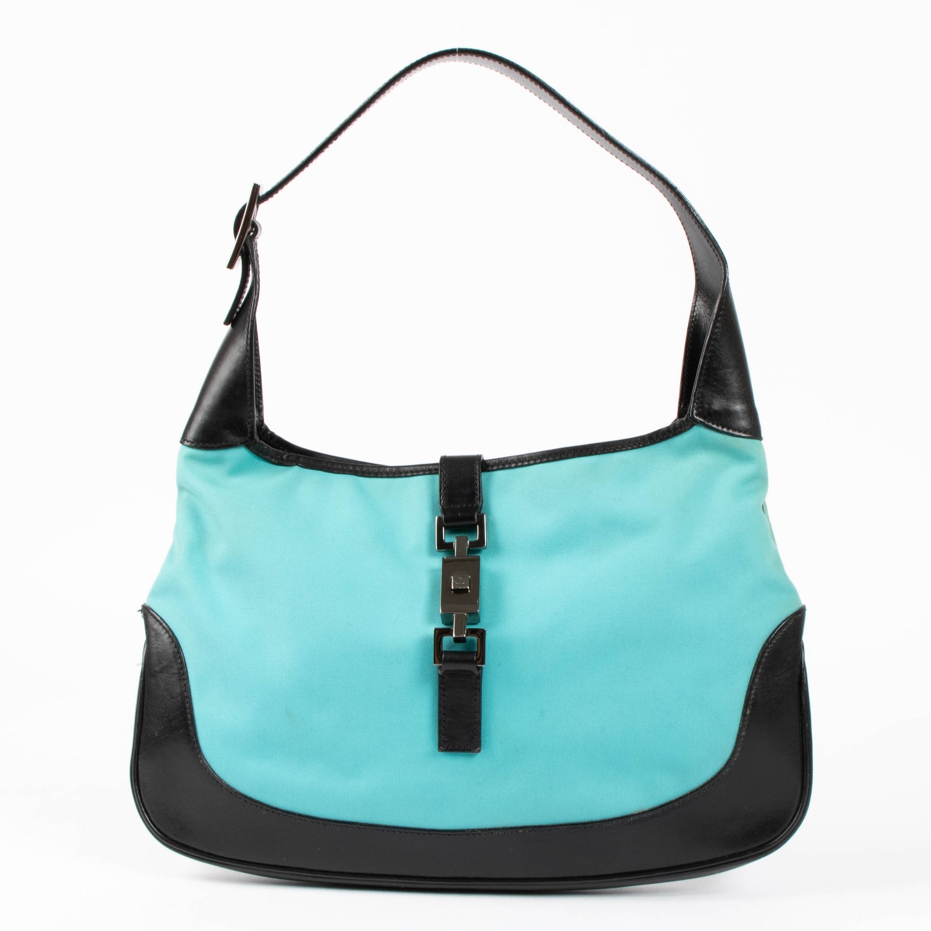 Gucci By Tom Ford Blue Nylon Medium Jackie Bag