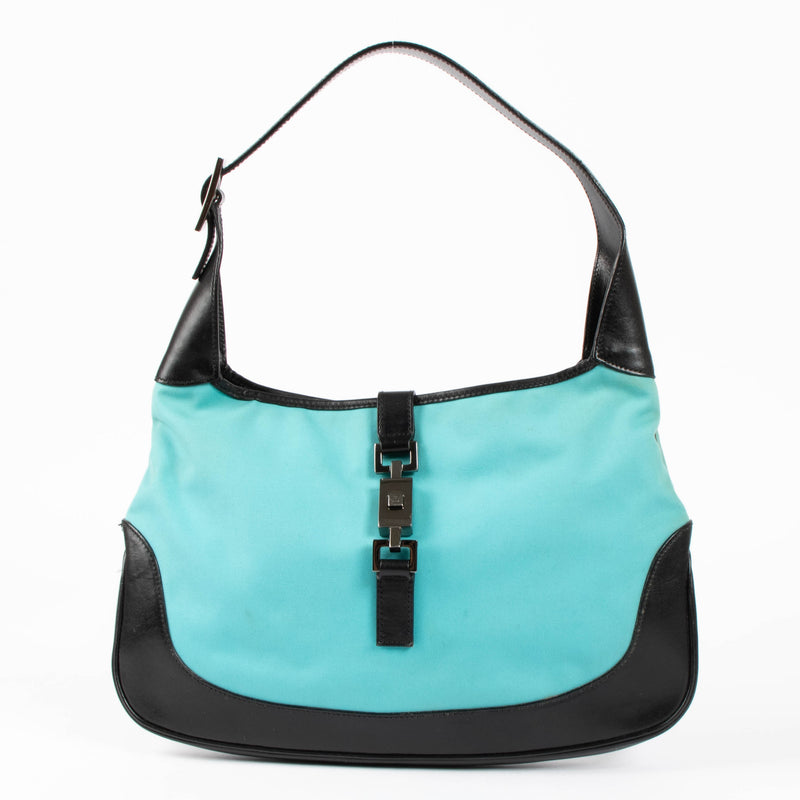Gucci By Tom Ford Blue Nylon Medium Jackie Bag