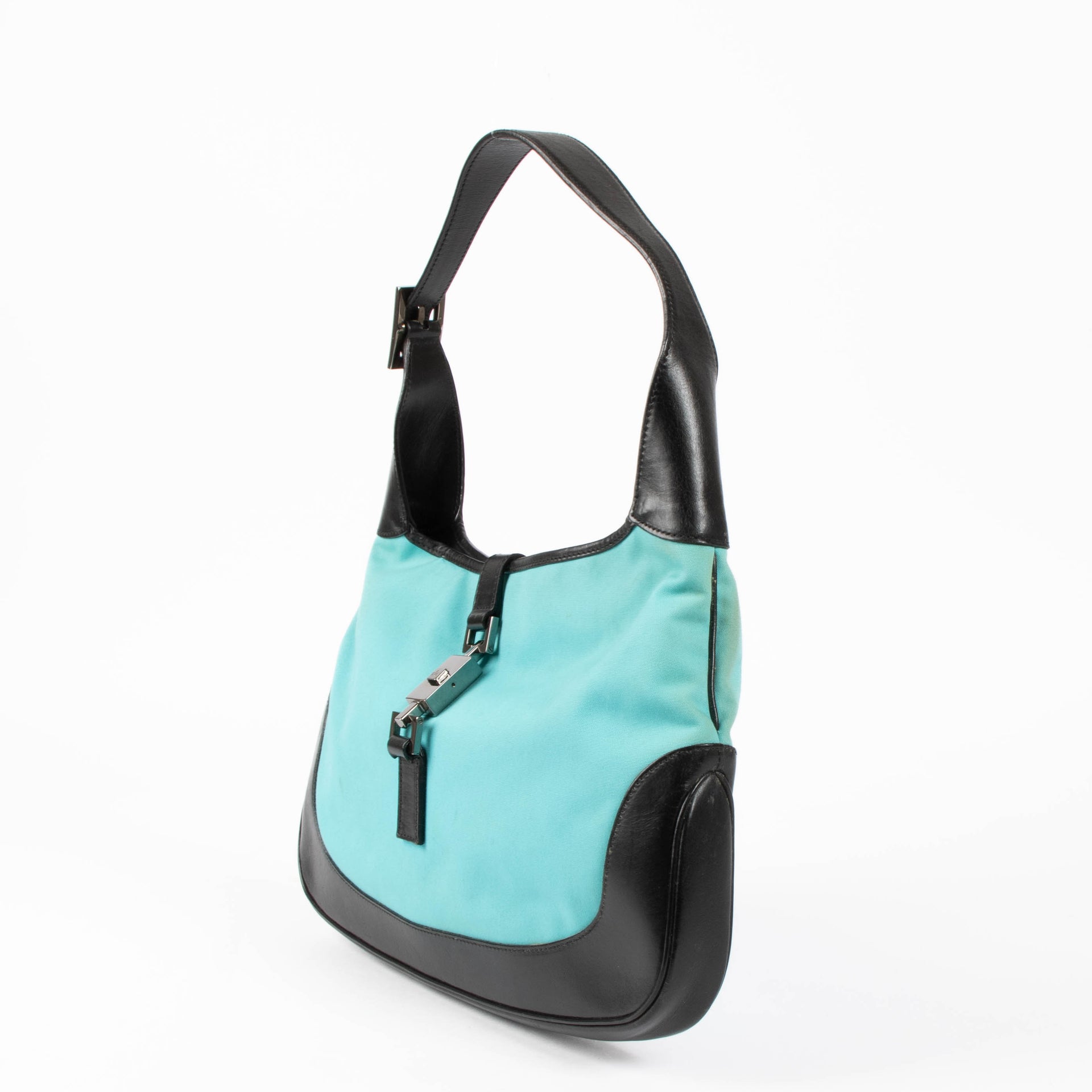 Gucci By Tom Ford Blue Nylon Medium Jackie Bag