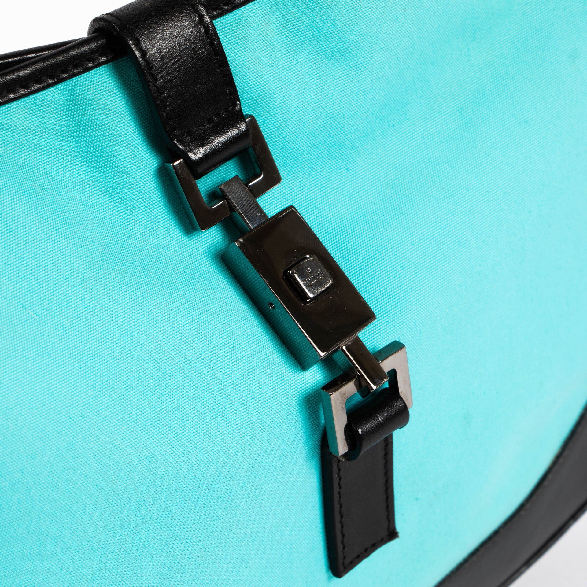 Gucci By Tom Ford Blue Nylon Medium Jackie Bag