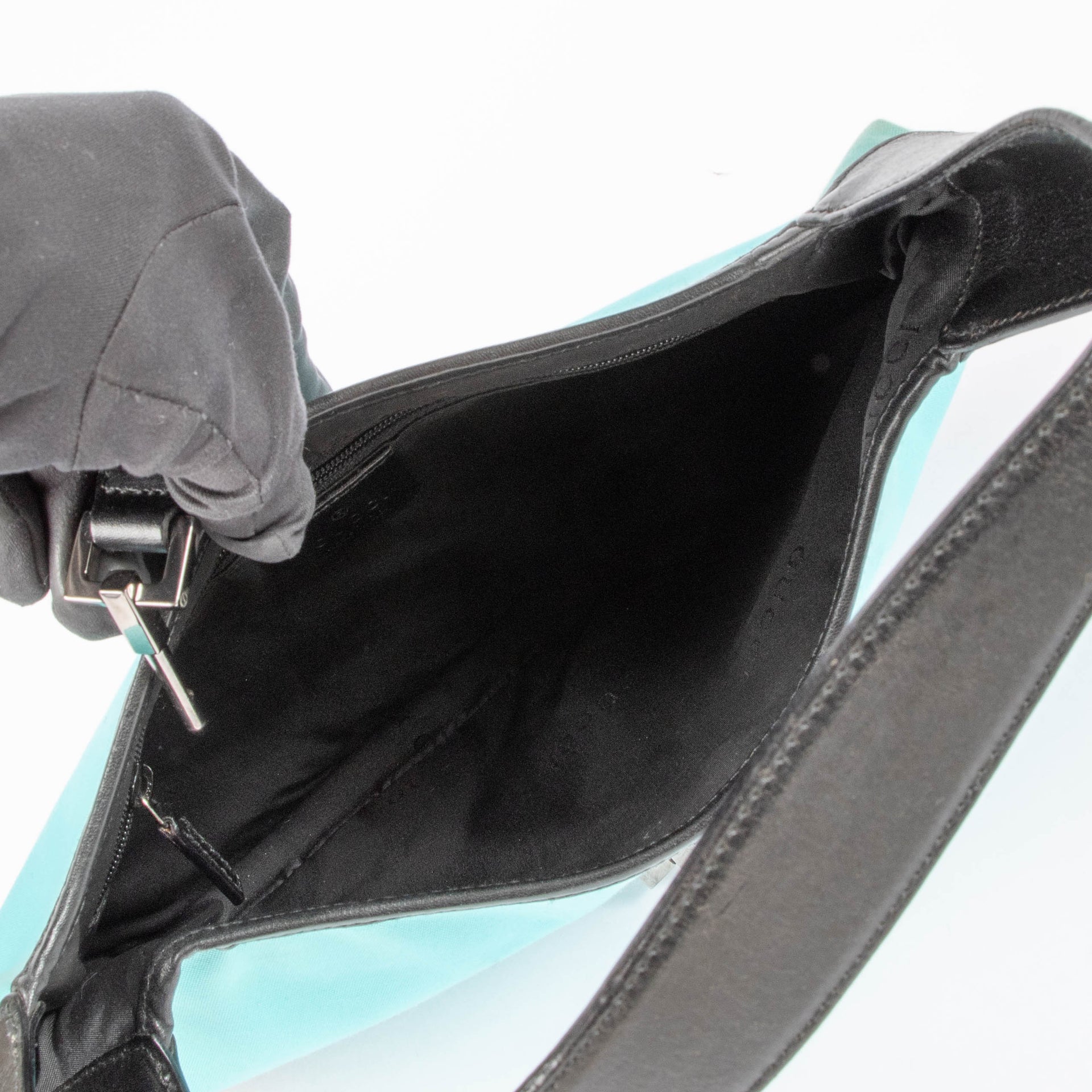 Gucci By Tom Ford Blue Nylon Medium Jackie Bag