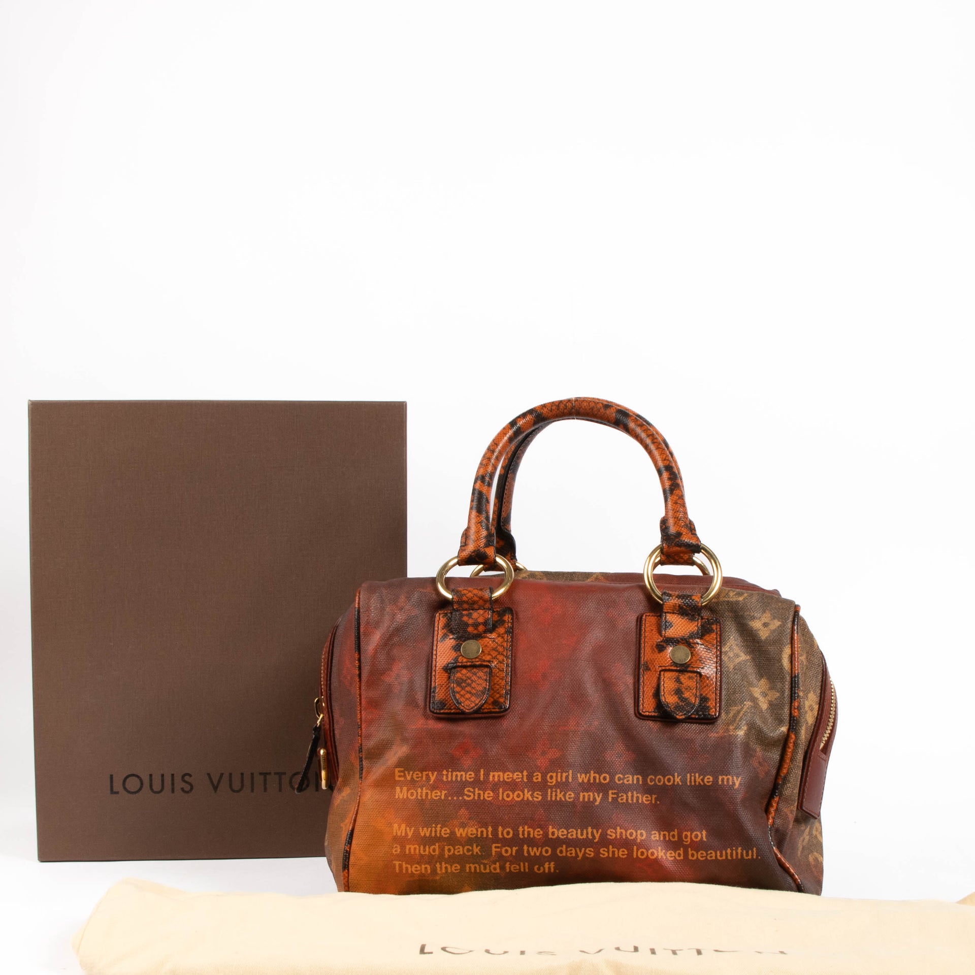 Louis Vuitton Richard Prince Red Mancrazy Jokes Bag