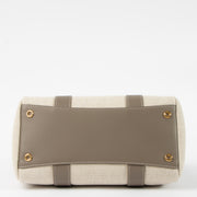 Shop this authentic Loro Piana Natural/Almond Tree Canvas Loom L25 Bag pre-loved on labellov.com