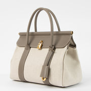 Shop this authentic Loro Piana Natural/Almond Tree Canvas Loom L25 Bag pre-loved on labellov.com