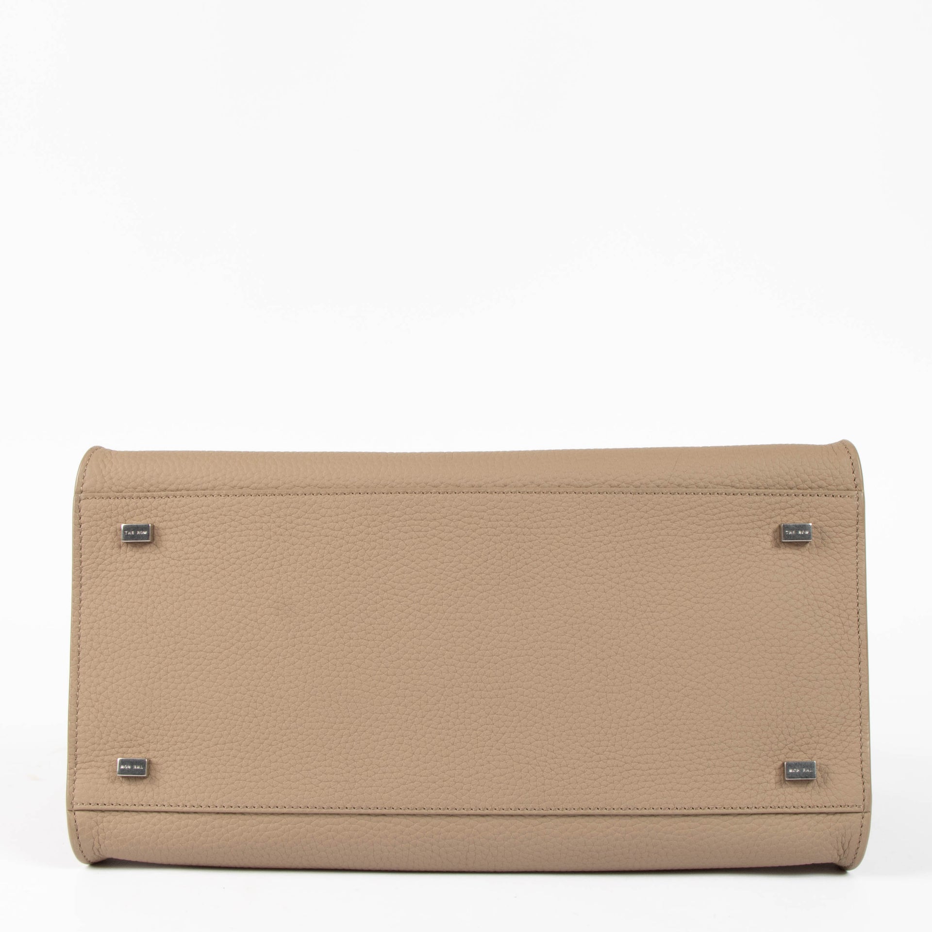 The Row Taupe Foncé Grained Calfskin Soft Margaux 12 Bag