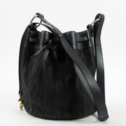 Shop this authentic Delvaux Blue Toile de Cuir Gibus Bucket Bag pre-loved on Labellov.com