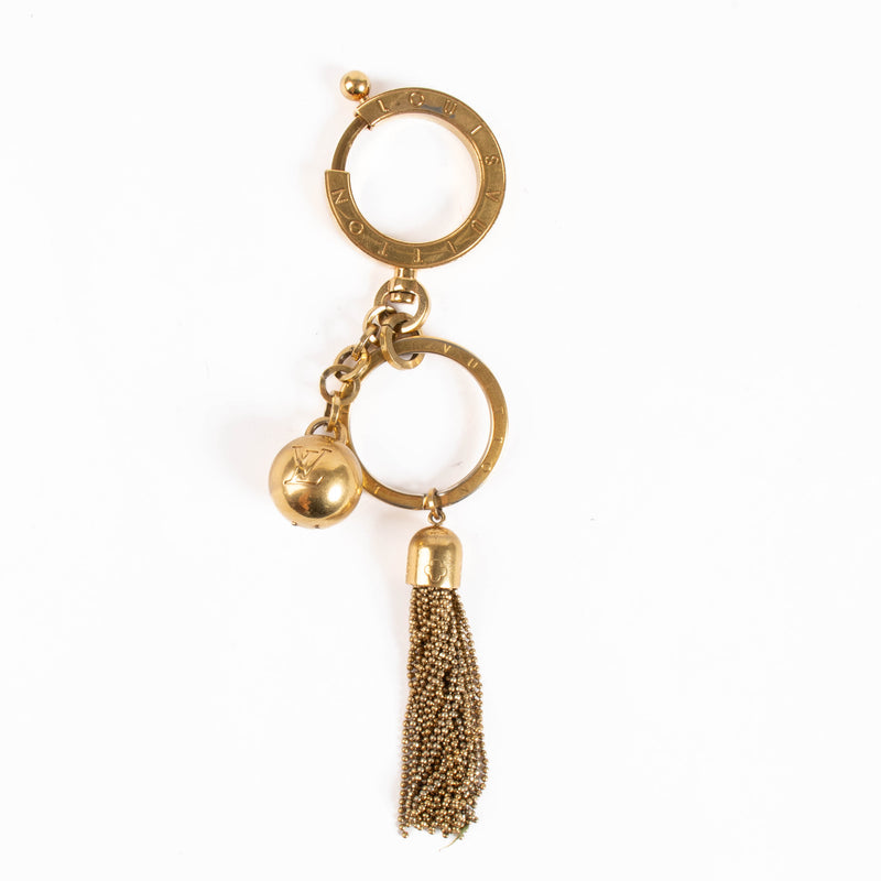Louis Vuitton Gold-plated metal Porte Cles Swing Tassel Charm