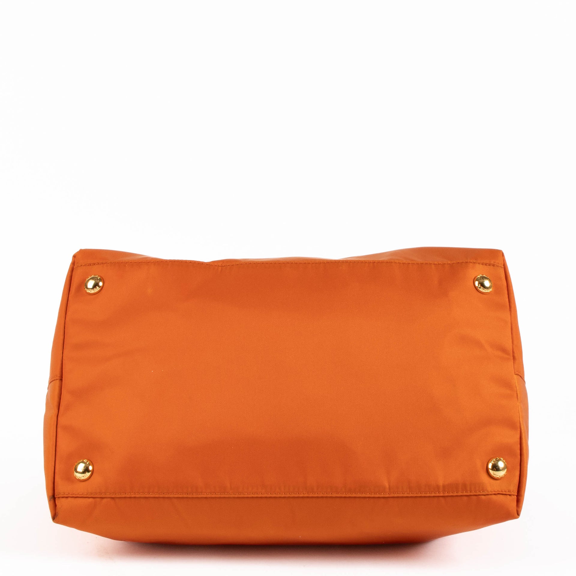 Prada Papaya Nylon/Saffiano Shopping Bag
