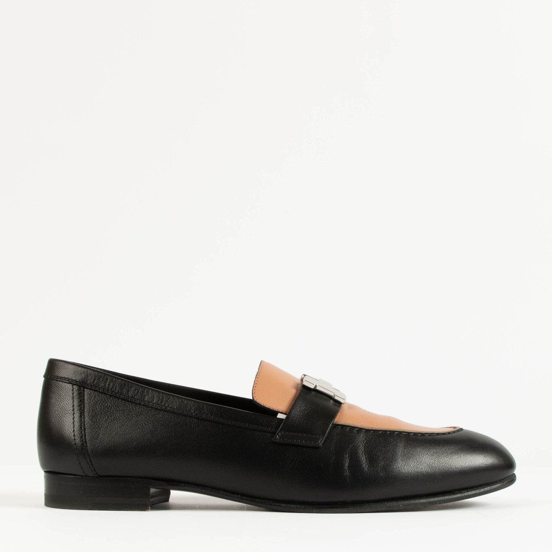 Hermes Black/Rose Jaipur Paris Loafers - Size 37