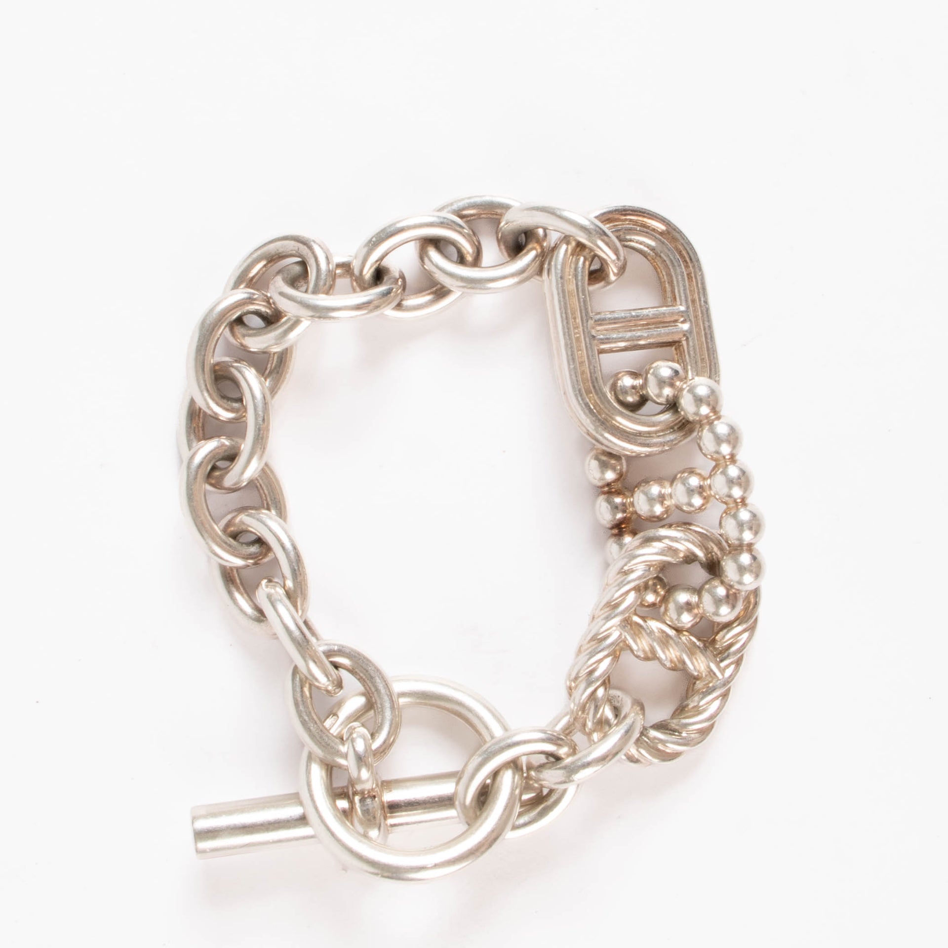 Hermès Sterling Silver Chaîne d'Ancre Parade TGM Bracelet