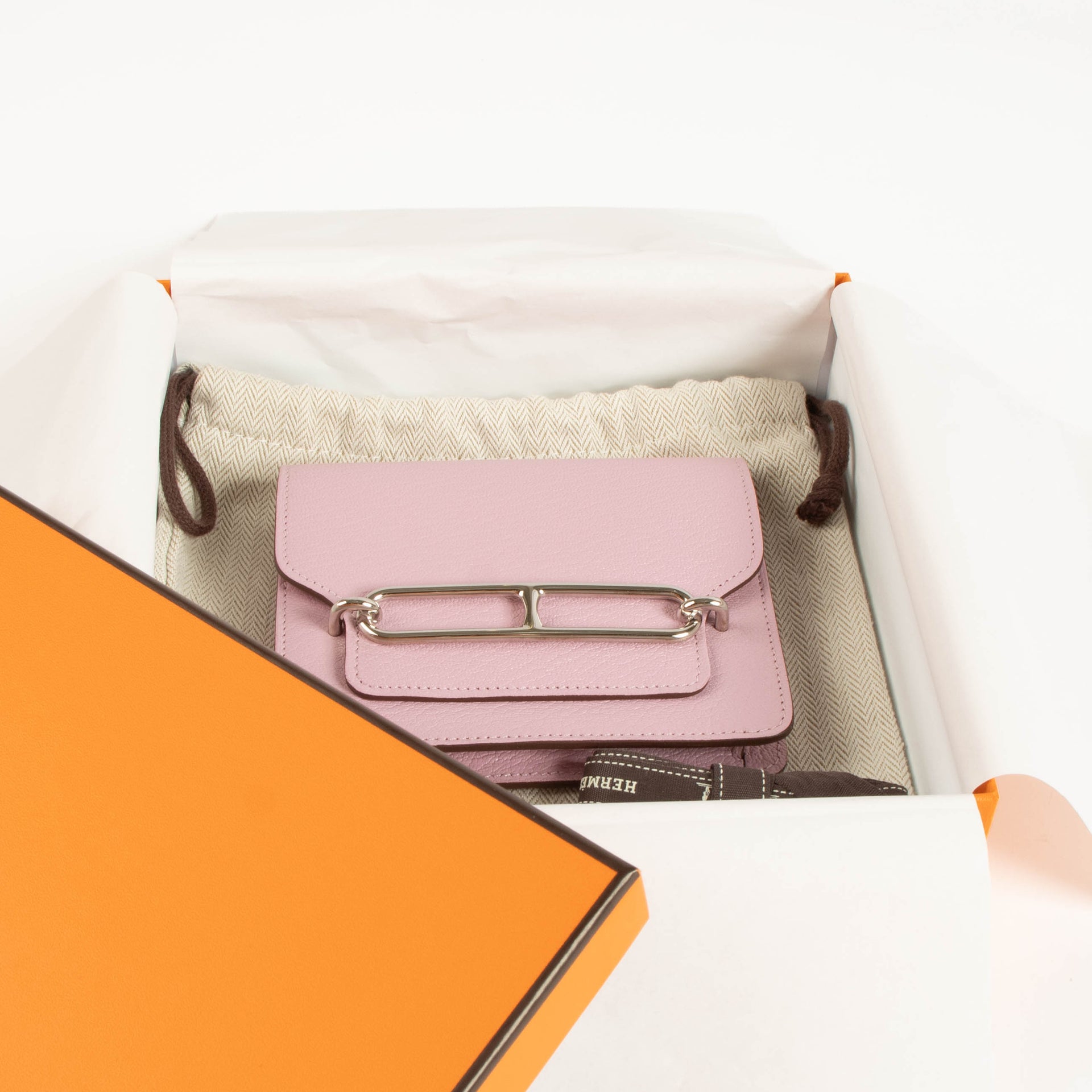 Hermès Roulis Slim Wallet Mauve Sylvestre Chevre Mysore PHW