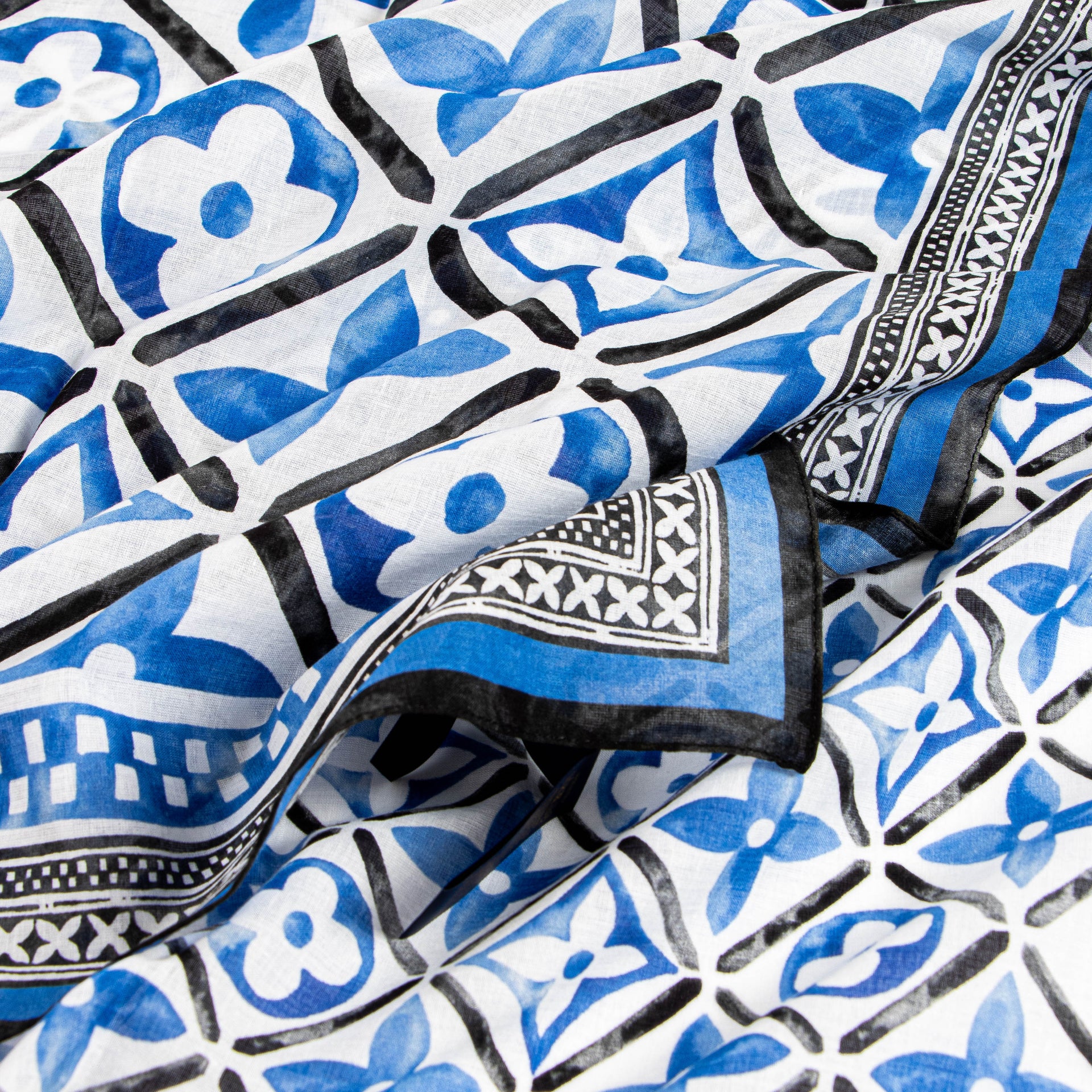 Louis Vuitton By the Pool Blue Monogram Tiles Pareo