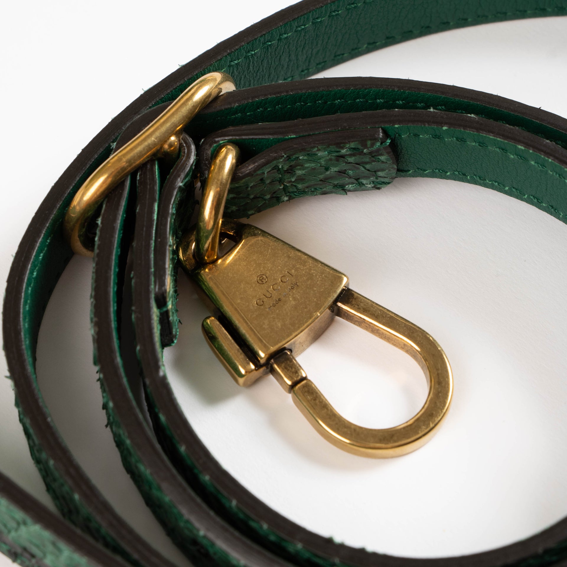 Gucci Green Python Small Diana Bag