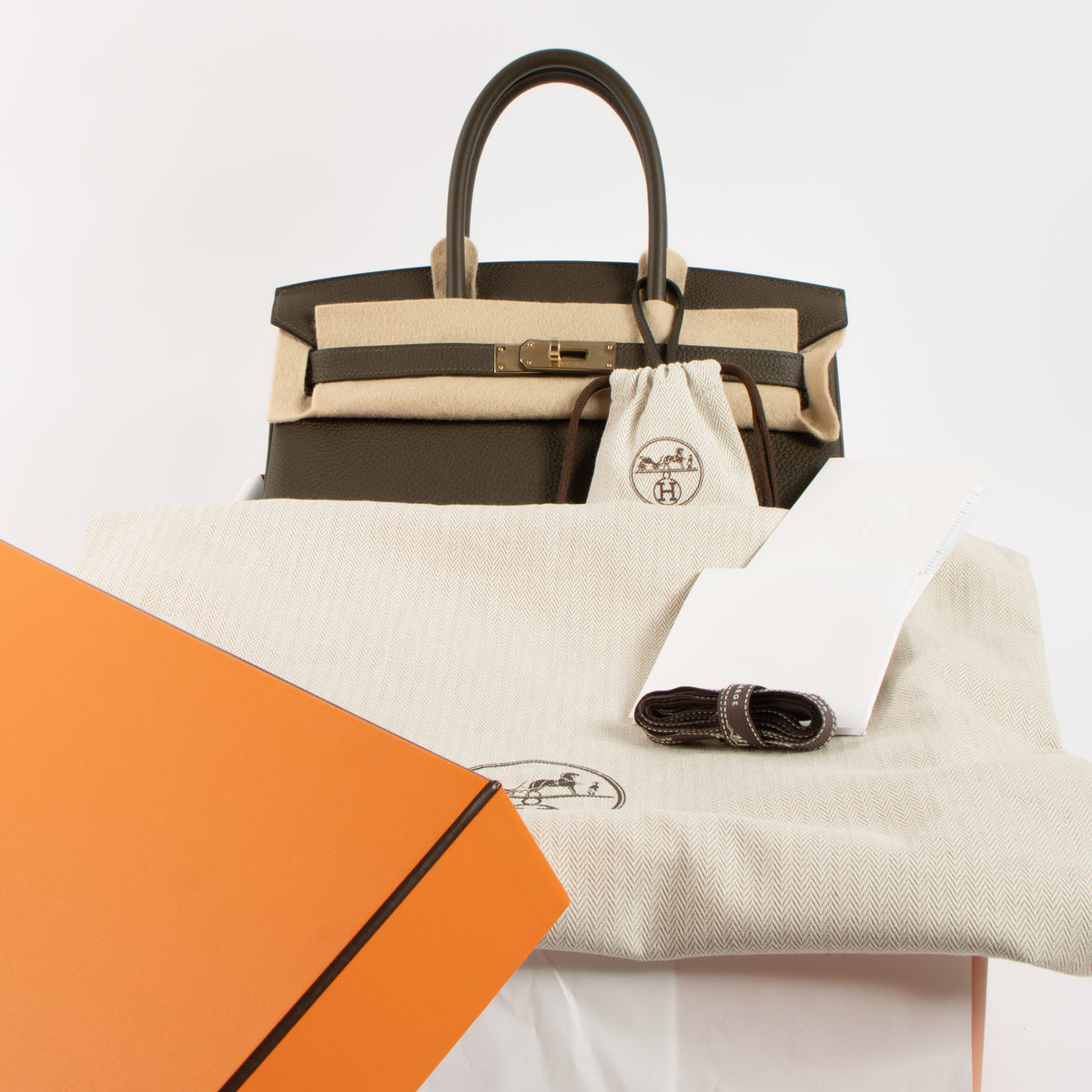 Hermès Birkin 30 Vert Loden Togo PBHW