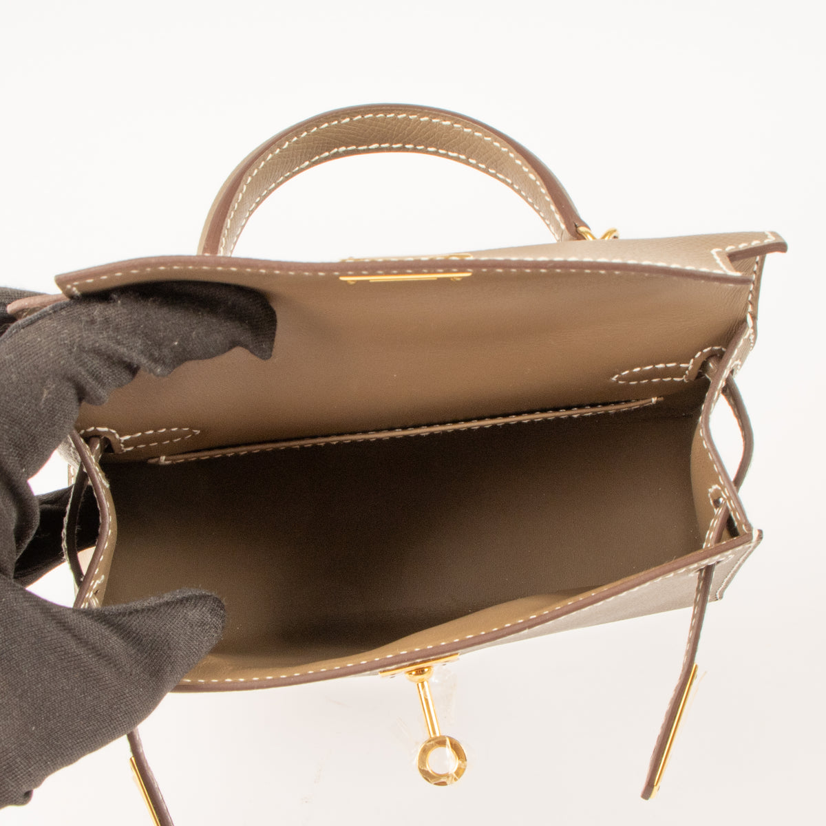 Hermes Kelly Mini II Etoupe Epsom GHW