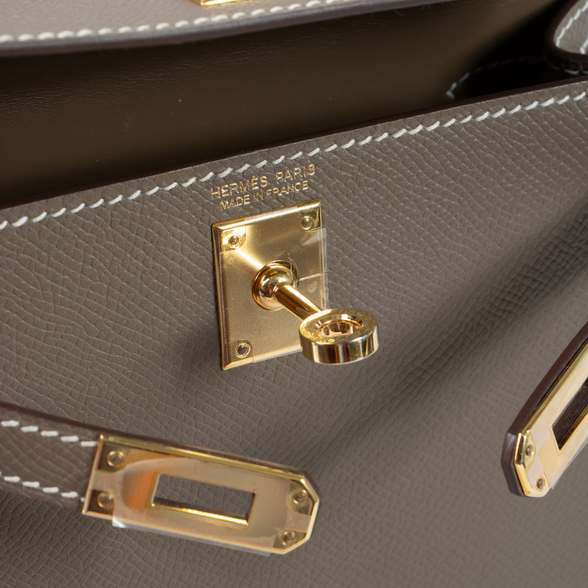 Hermes Kelly Mini II Etoupe Epsom GHW