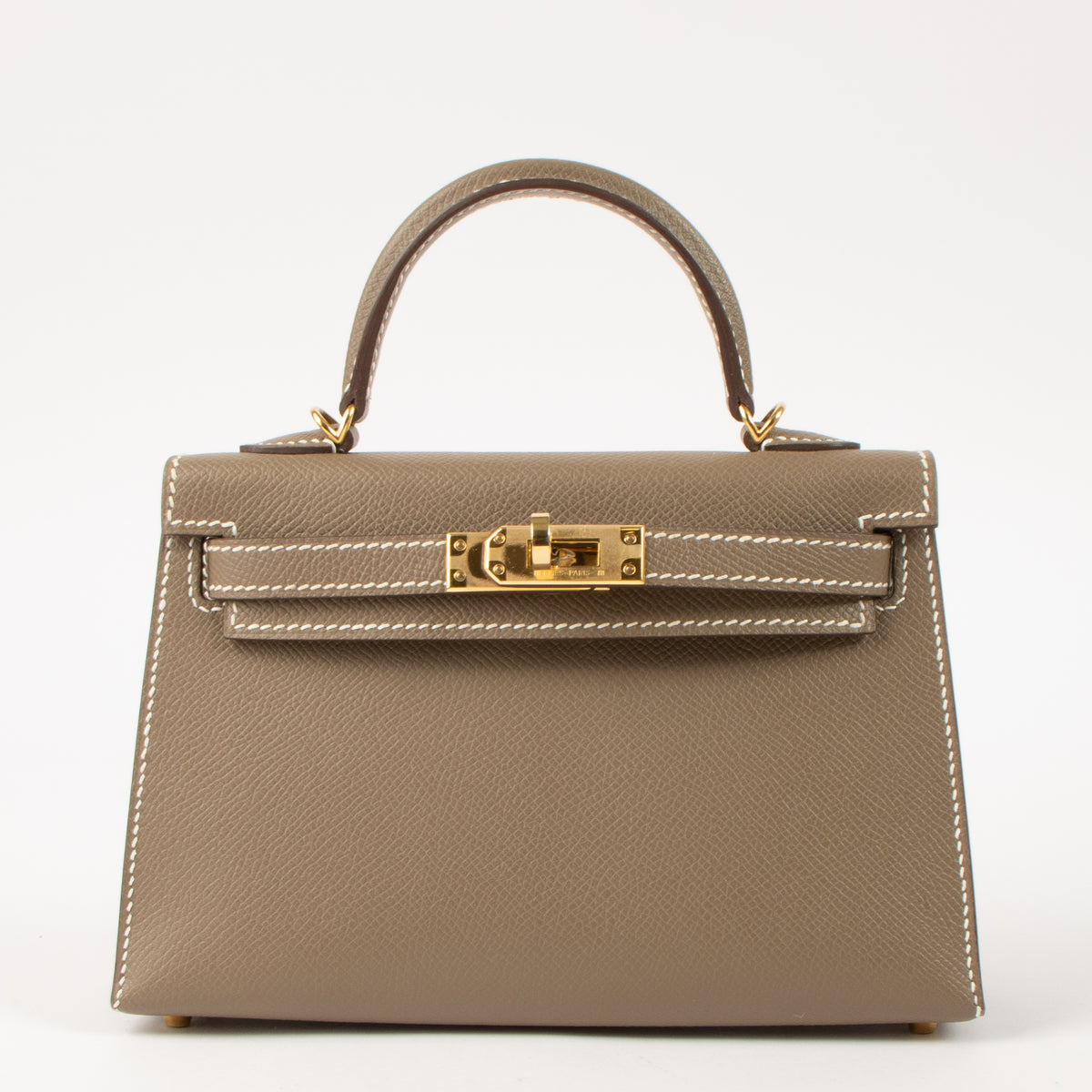 Hermes Kelly Mini II Etoupe Epsom GHW
