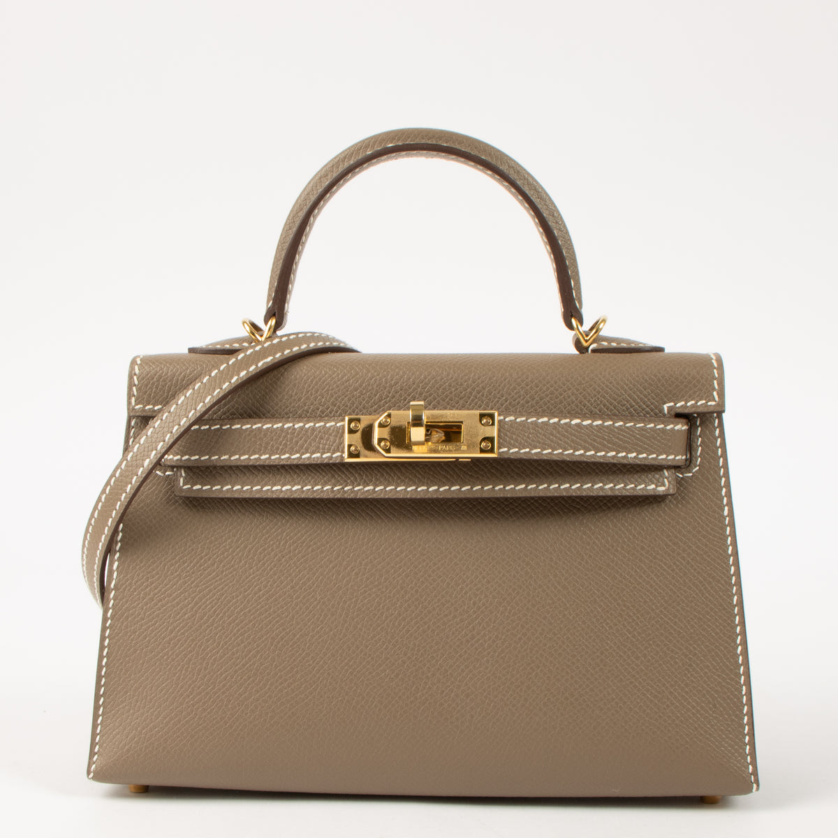 Hermes Kelly Mini II Etoupe Epsom GHW