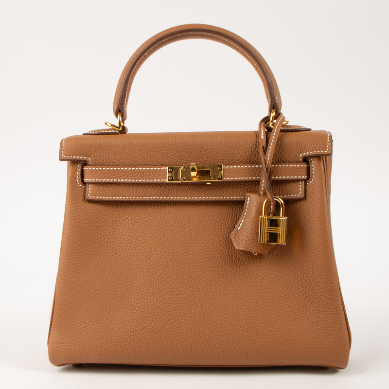 Hermès Kelly 25 Gold Togo GHW