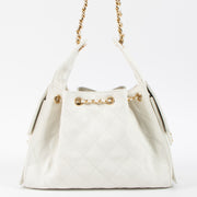 Shop this authentic Chanel White Caviar Chanel 25 Small Bag pre-loved on Labellov.com