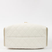 Shop this authentic Chanel White Caviar Chanel 25 Small Bag pre-loved on Labellov.com
