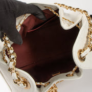 Shop this authentic Chanel White Caviar Chanel 25 Small Bag pre-loved on Labellov.com