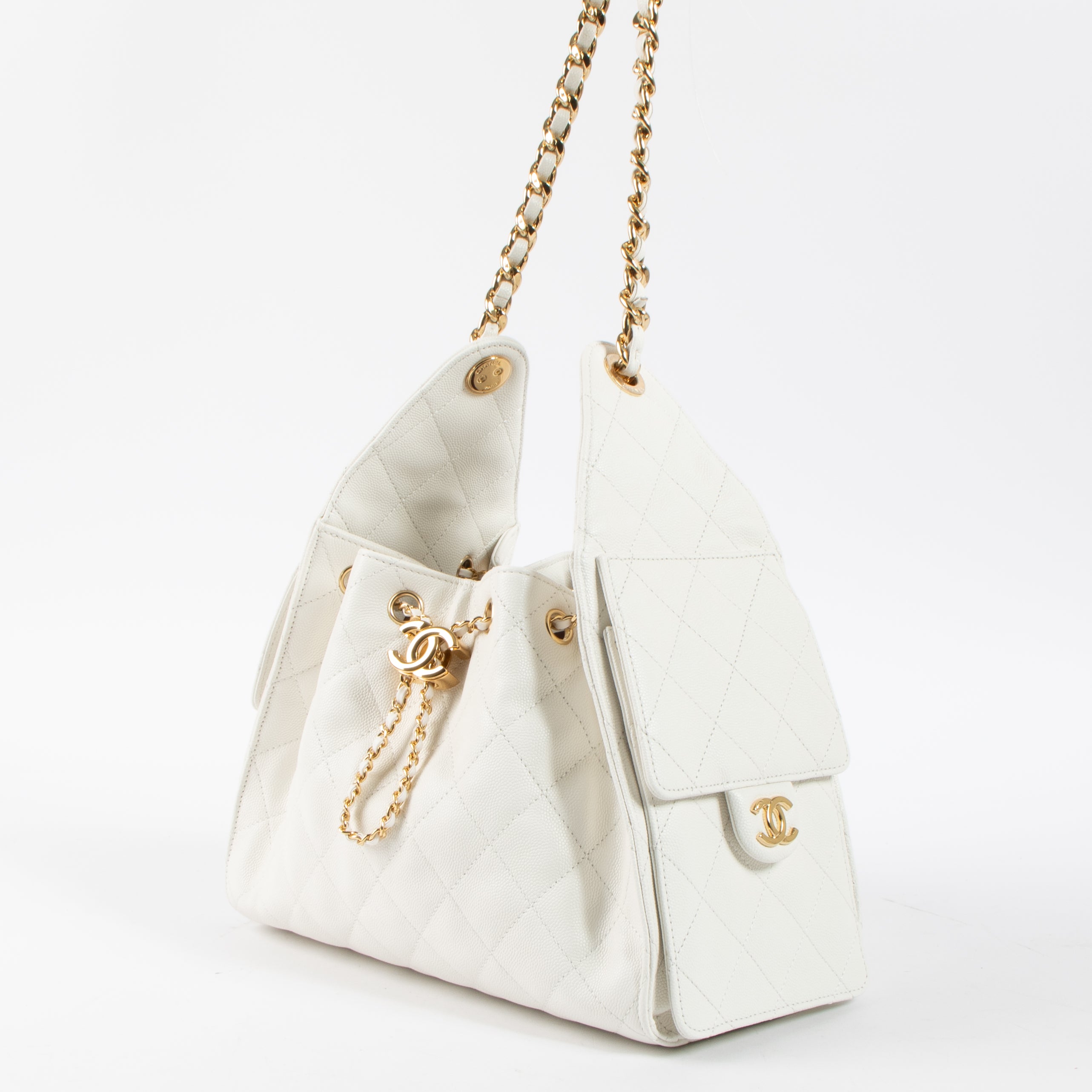 Chanel 26S White Caviar Chanel 25 Small Bag – Labellov