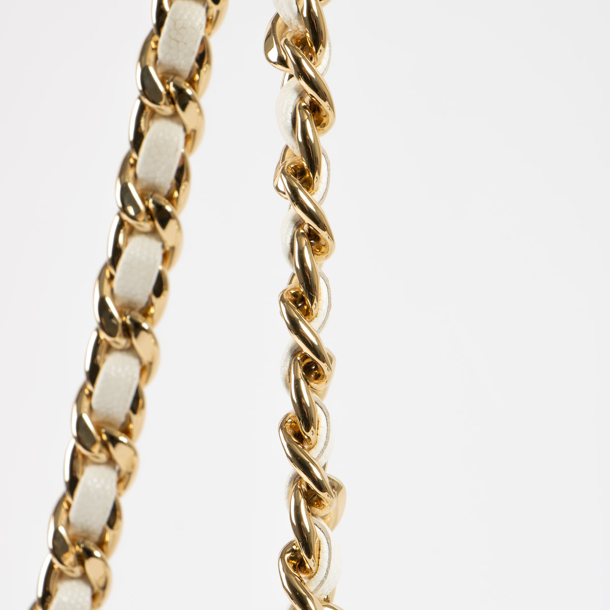 Shop this authentic Chanel White Caviar Chanel 25 Small Bag pre-loved on Labellov.com