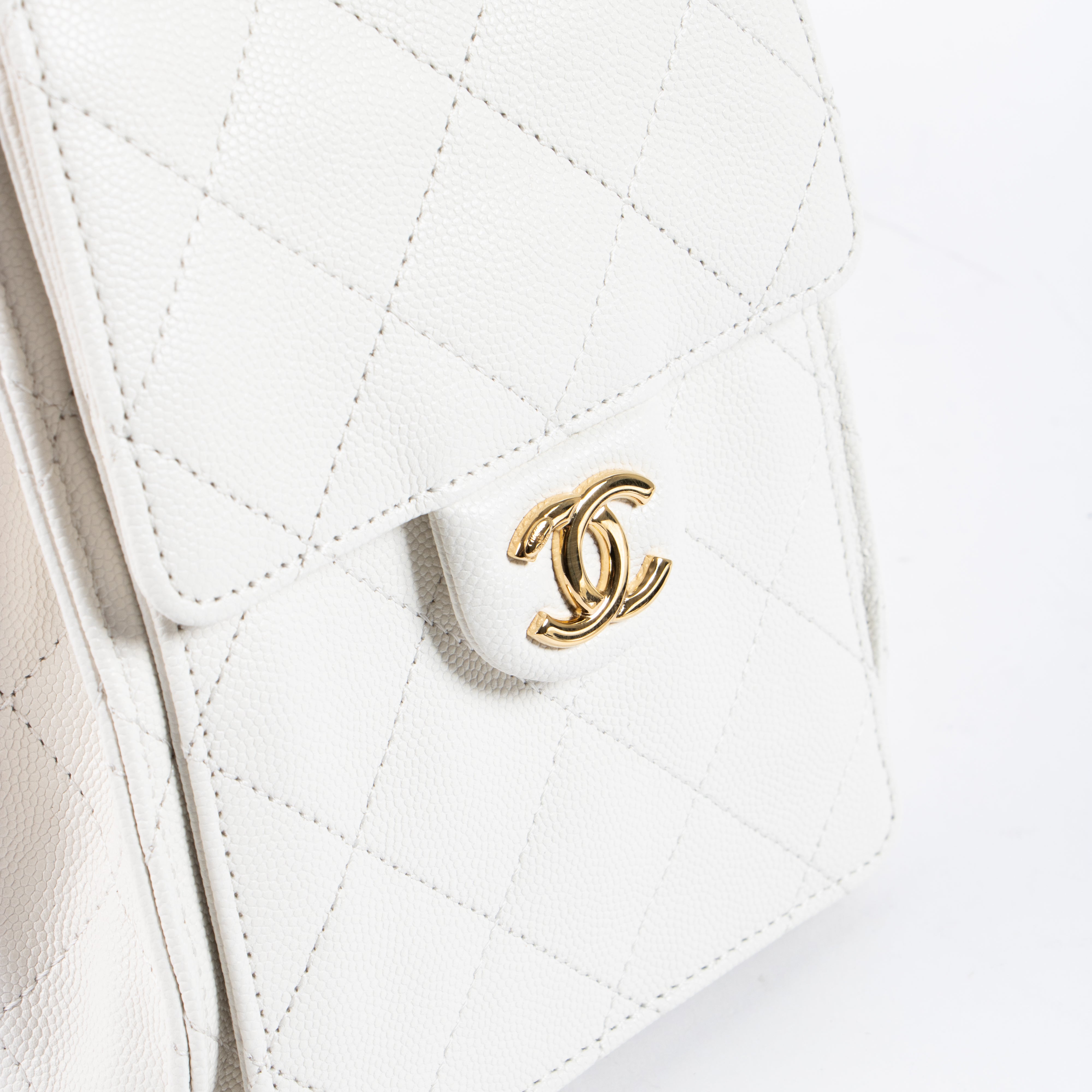 Chanel 26S White Caviar Chanel 25 Small Bag – Labellov