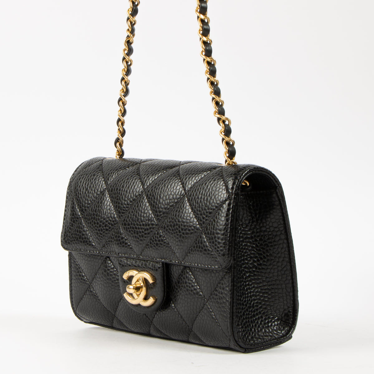 Shop this authentic Chanel 26C Black Caviar Mini Flap Bag pre-loved on Labellov.com