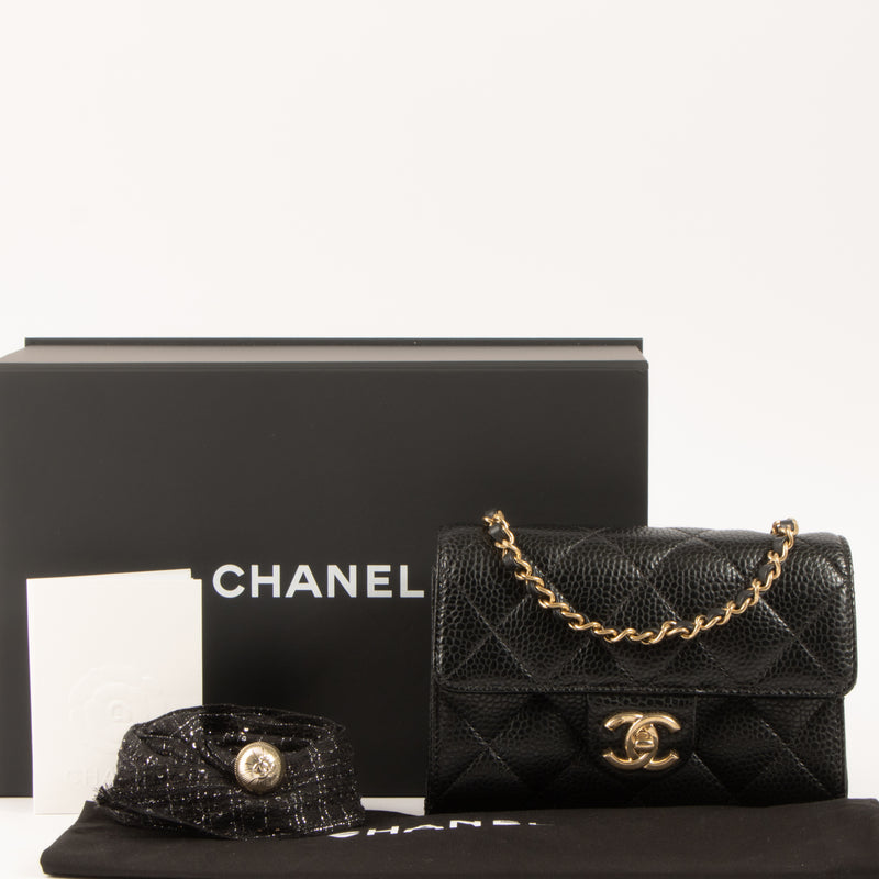 Shop this authentic Chanel 26C Black Caviar Mini Flap Bag pre-loved on Labellov.com