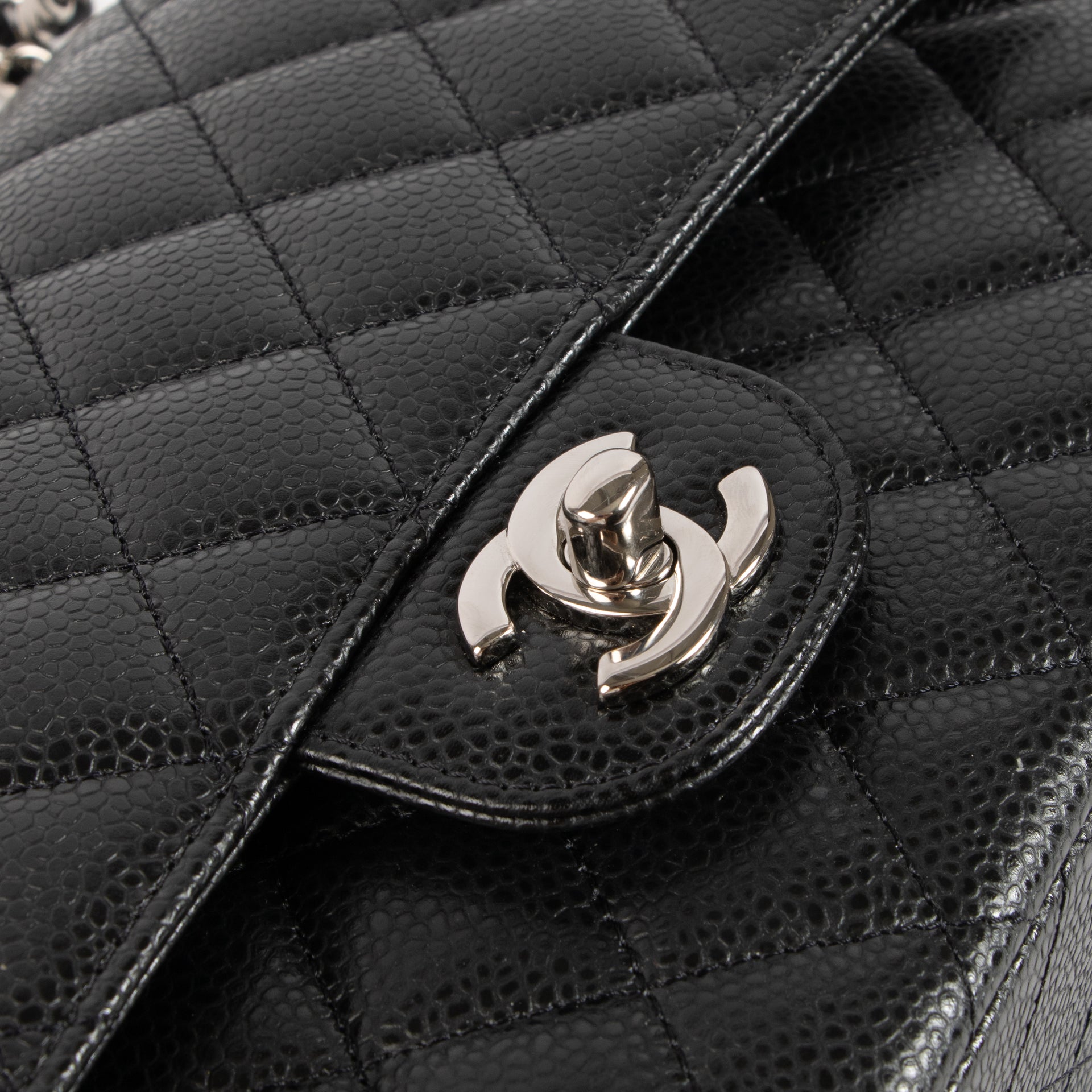 Chanel Black Caviar Medium Classic 11.12 Bag