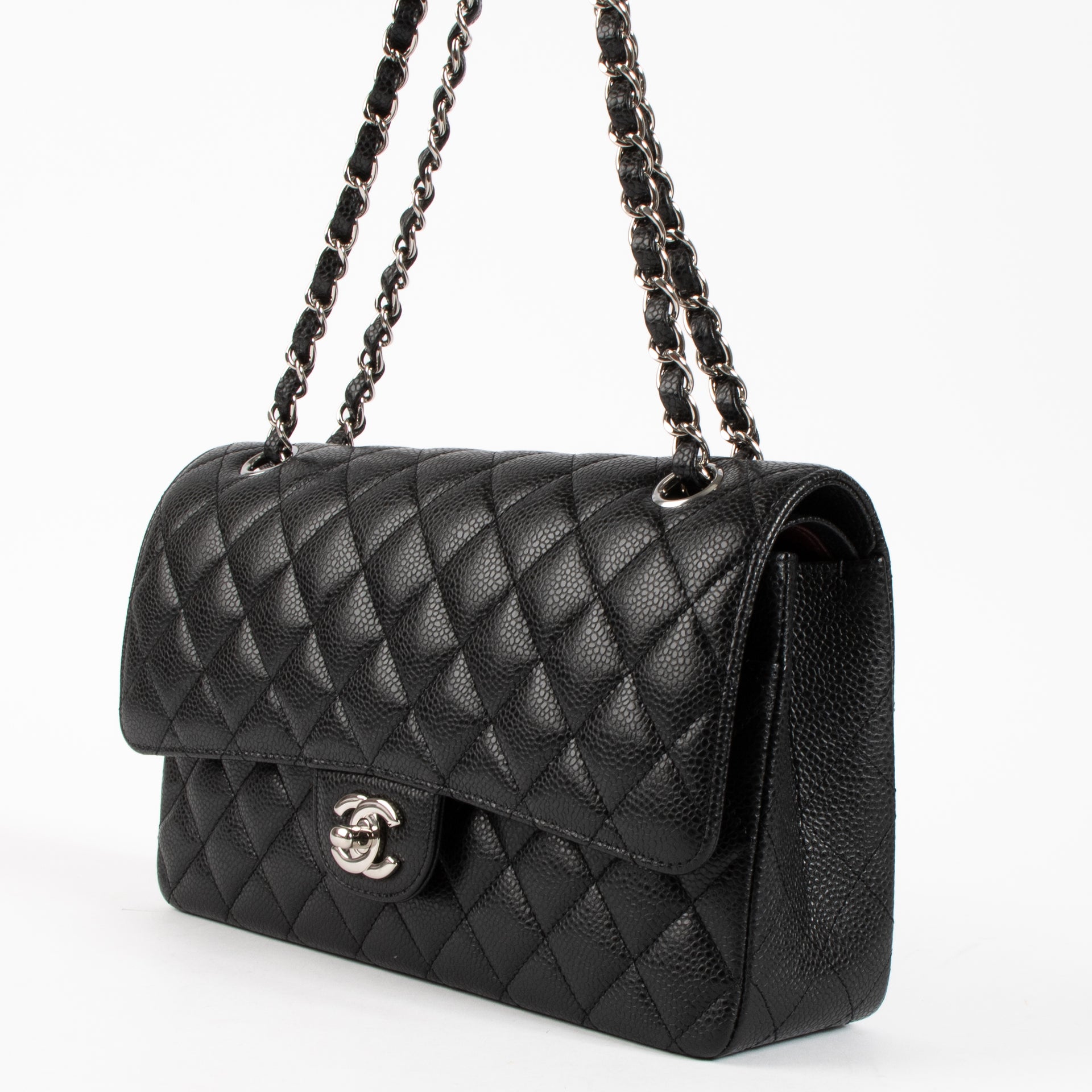 Chanel Black Caviar Medium Classic 11.12 Bag