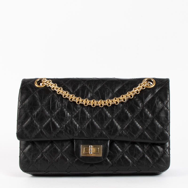 Chanel Black Aged Calfskin Medium Reissue 2.55 Bag