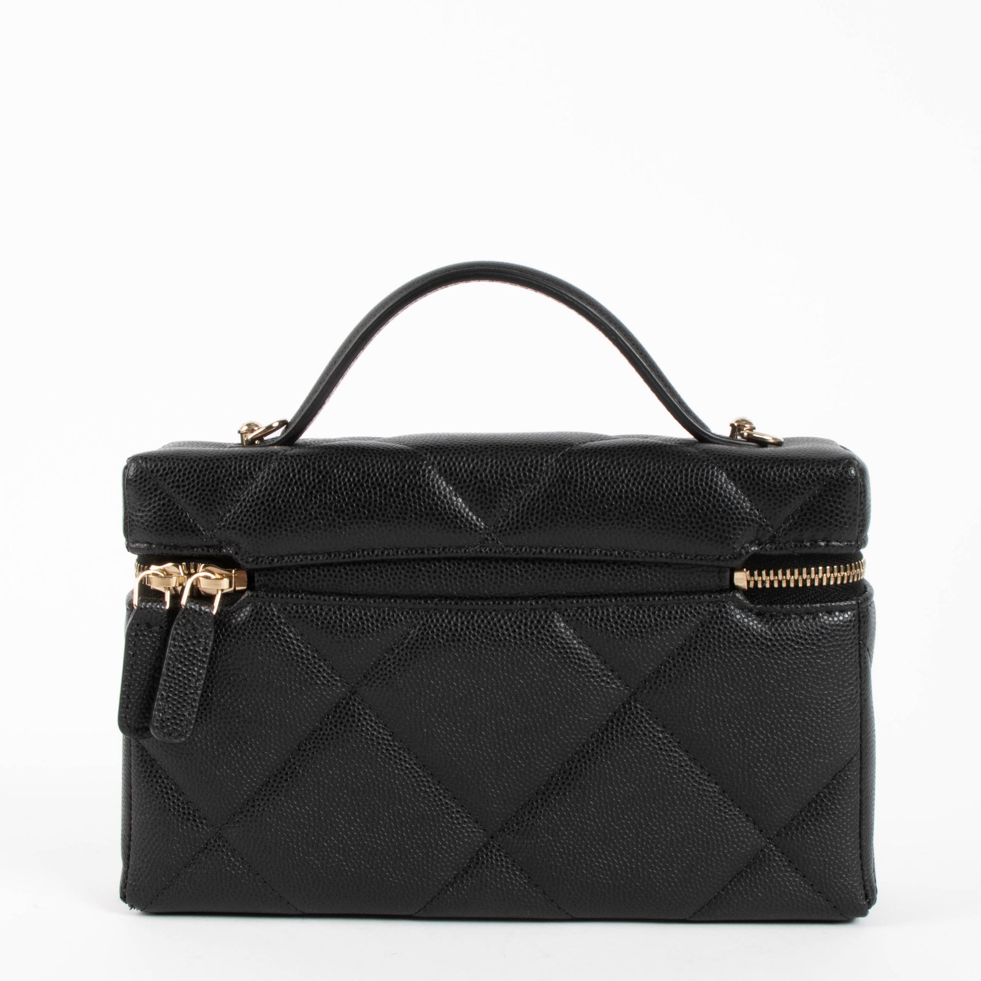 Chanel Black Caviar Slim Vanity With Chain Bag