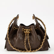 Shop this authentic Chanel Dark Brown Chanel 25 mini pre-loved on Labellov.com