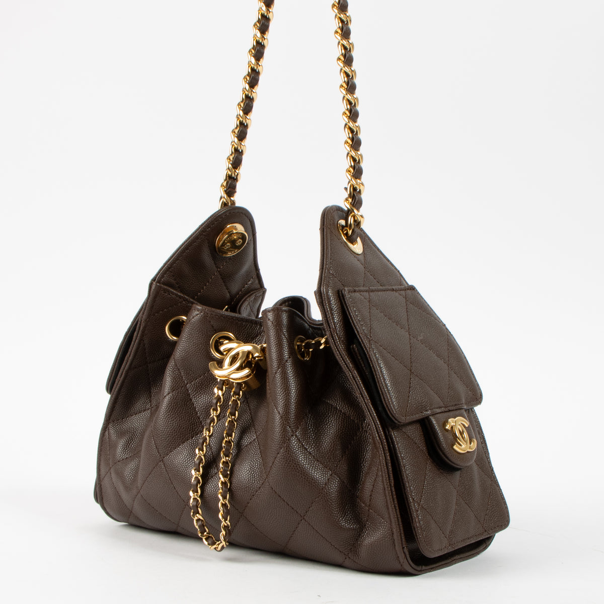 Shop this authentic Chanel Dark Brown Chanel 25 mini pre-loved on Labellov.com