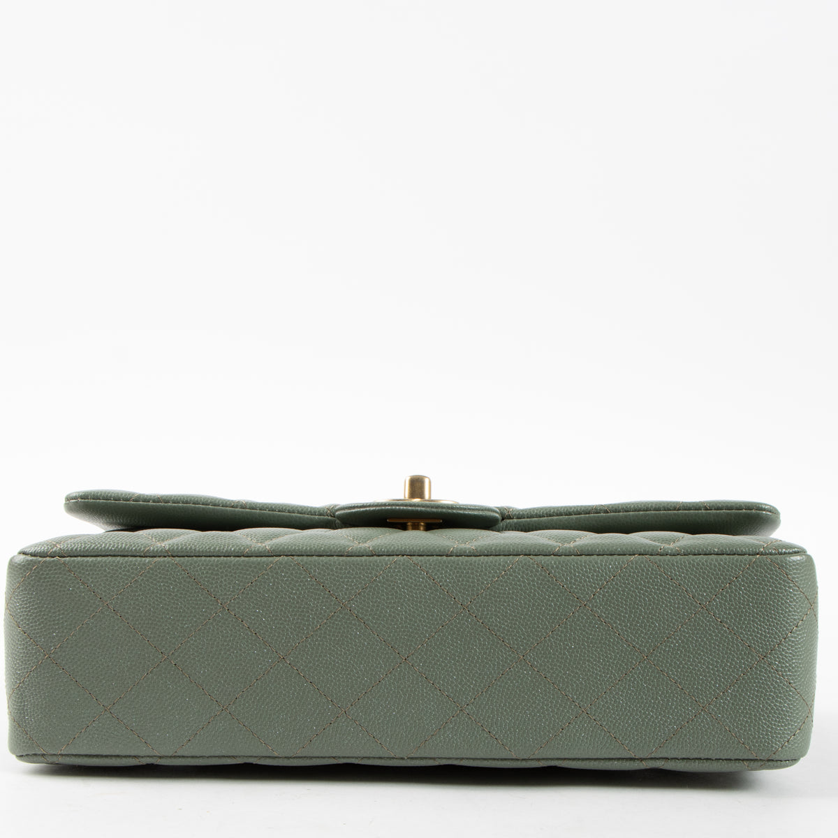 Shop this authentic luxury Chanel Green Caviar Medium Classic 11.12 bag Pre-Loved on Labellov.com