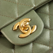 Shop this authentic luxury Chanel Green Caviar Medium Classic 11.12 bag Pre-Loved on Labellov.com
