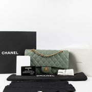 Shop this authentic luxury Chanel Green Caviar Medium Classic 11.12 bag Pre-Loved on Labellov.com