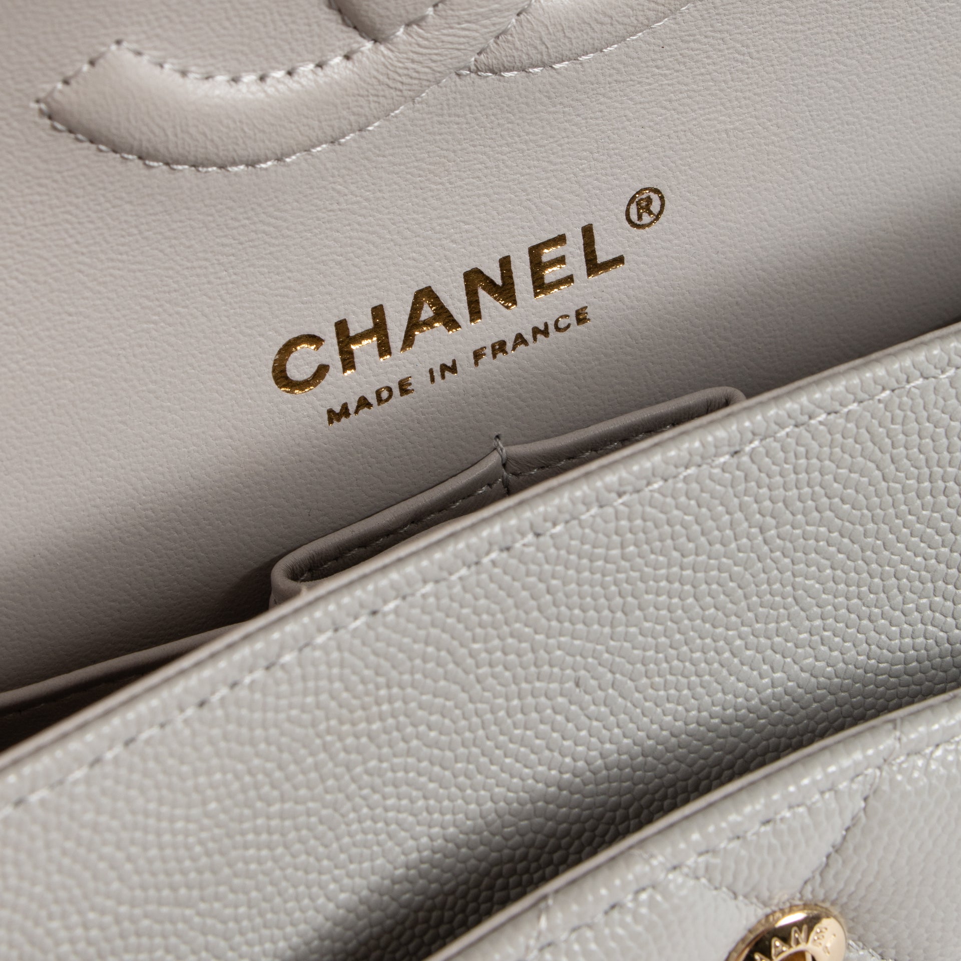 Chanel Grey Caviar Medium Classic 11.12 Bag