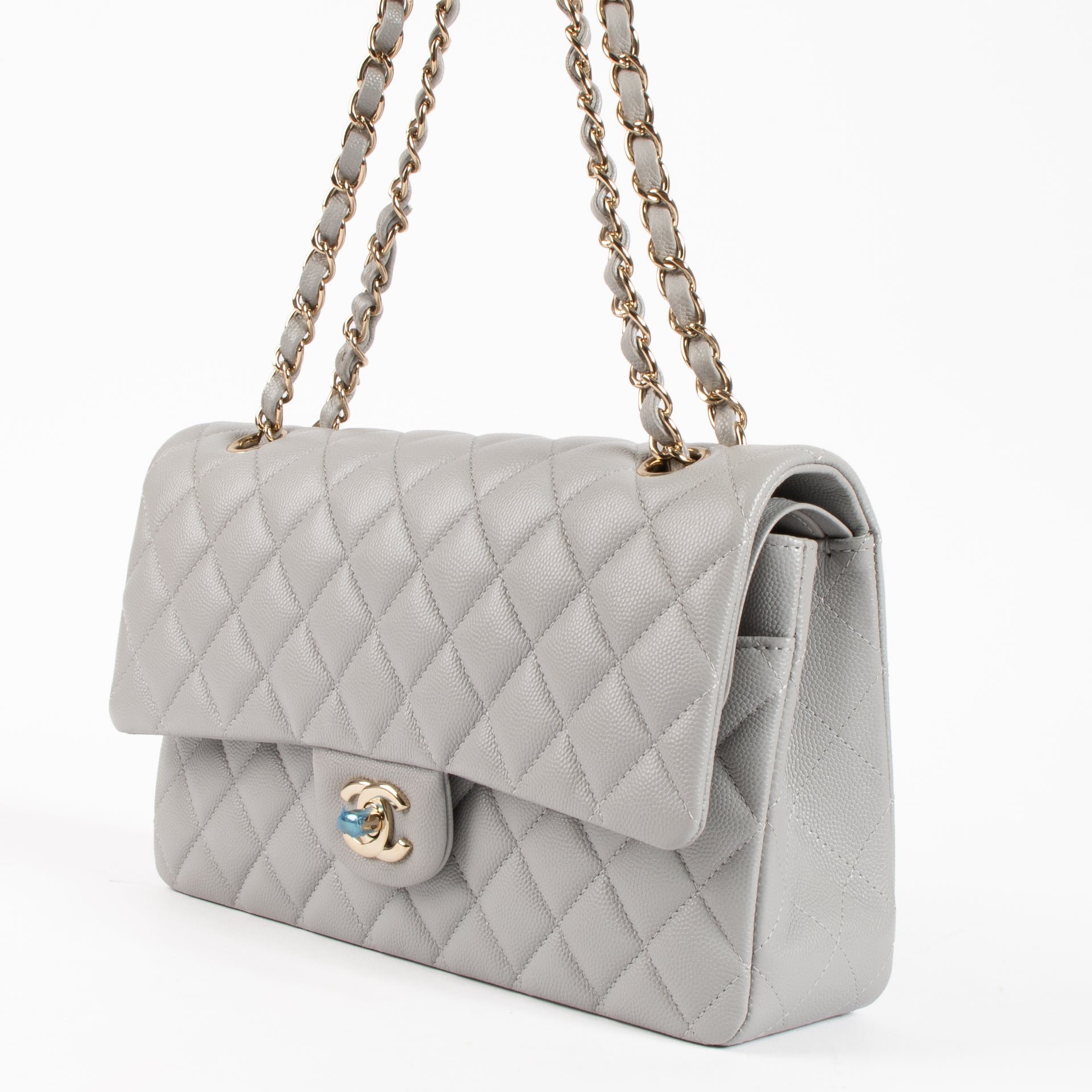 Chanel Grey Caviar Medium Classic 11.12 Bag