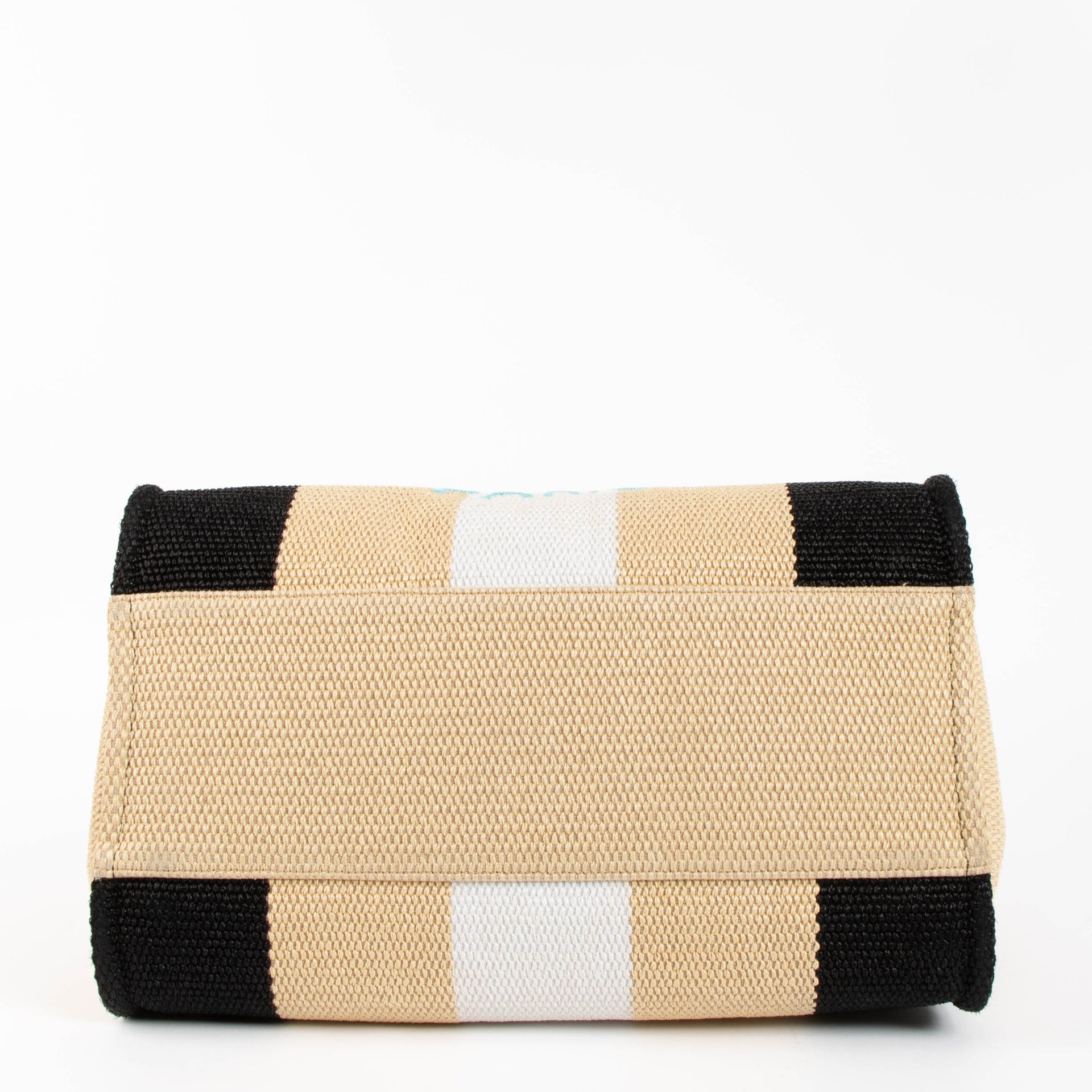 Chanel Beige/Black/Ivory Raffia Large Deauville Shopping Bag