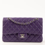 Shop this authentic Chanel Purple Lambskin Medium Classic 11.12 Handbag pre-loved on Labellov.com