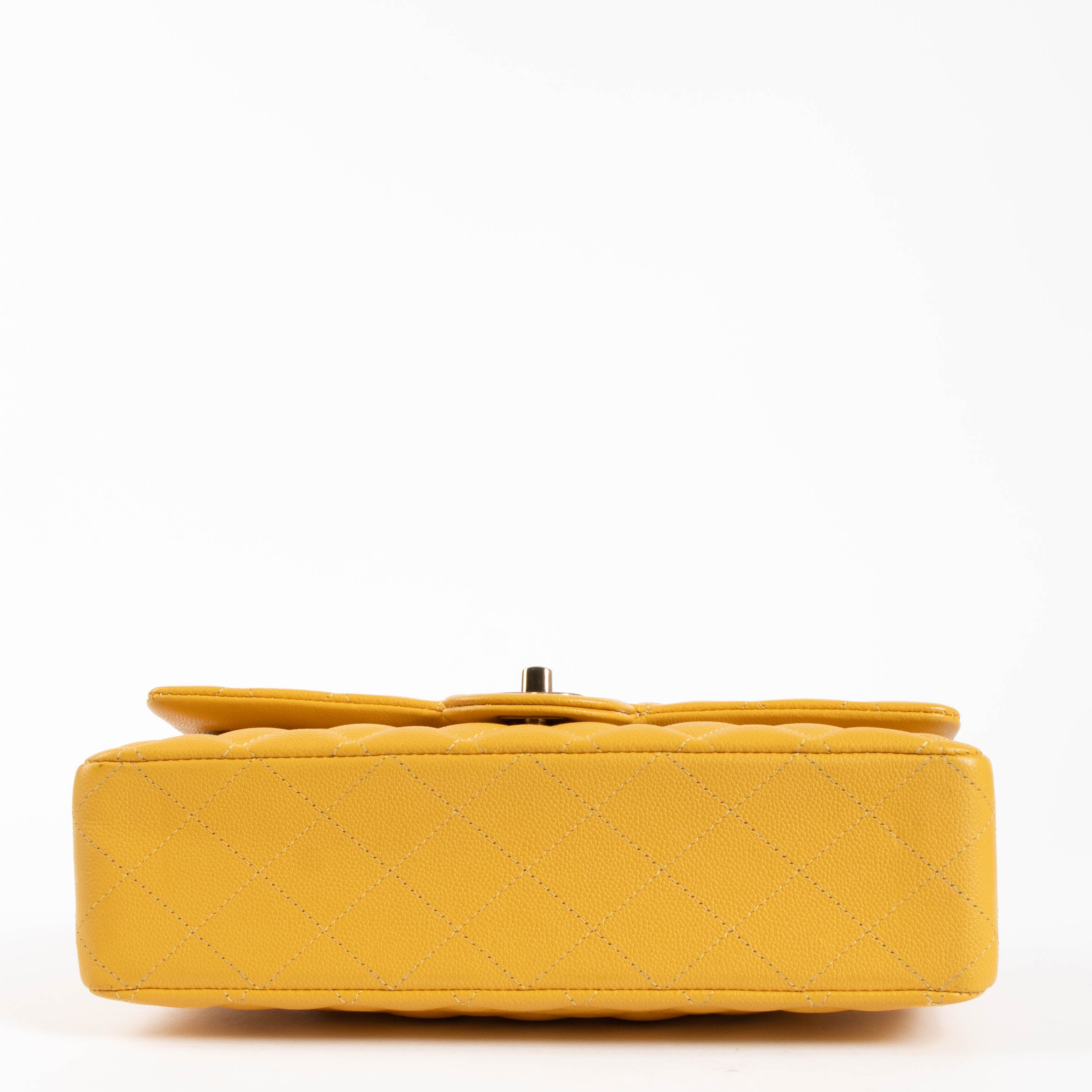 Chanel Mustard Yellow Caviar Medium Classic 11.12 Handbag – Labellov