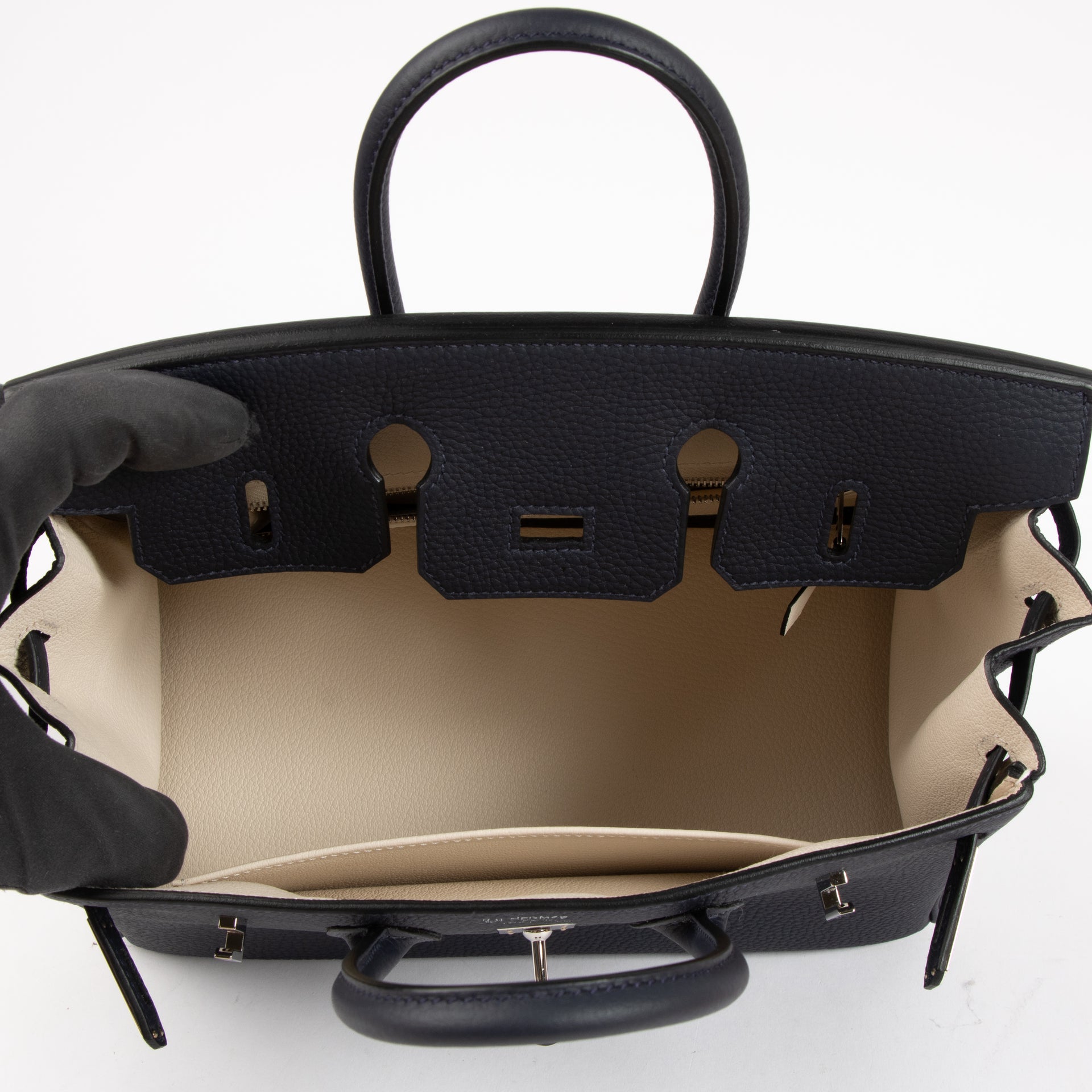 Hermès HSS Birkin 25 Bleu Nuit/Nata Togo PHW