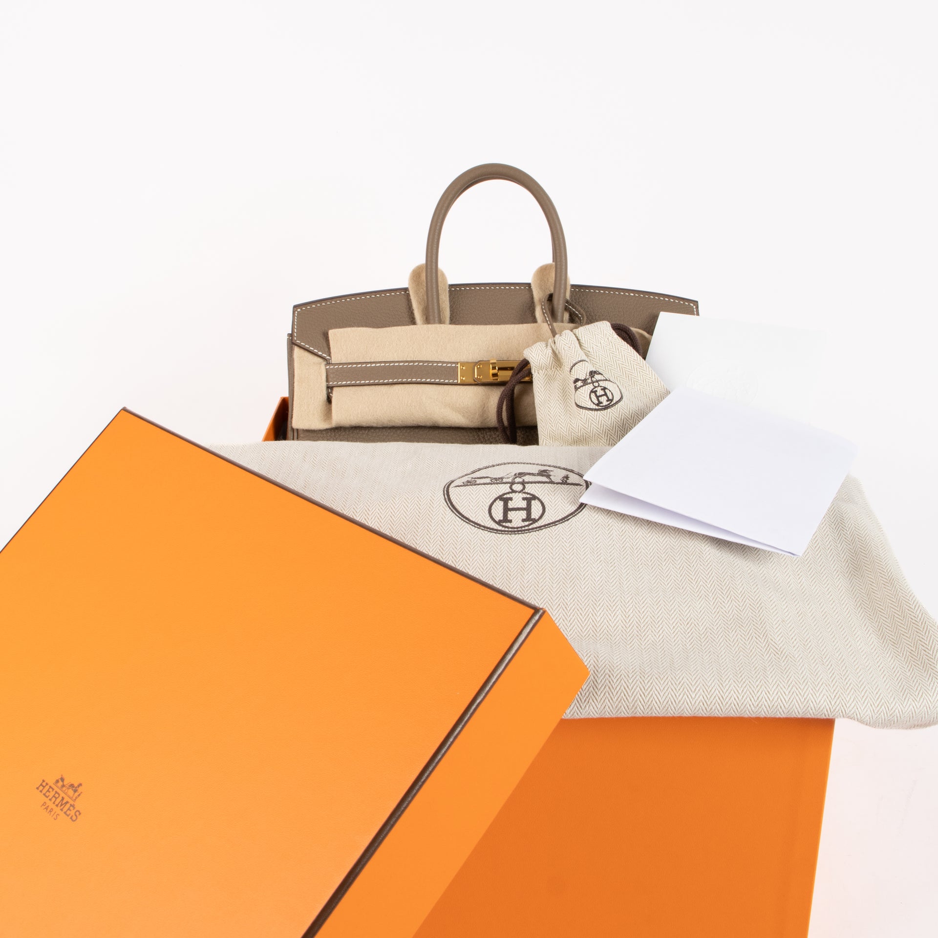 Hermès Birkin 25 Etoupe Togo GHW