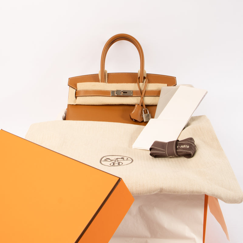 Shop this authentic Hermes Birkin 30 Gold Epsom PHW pre-loved on labellov.com