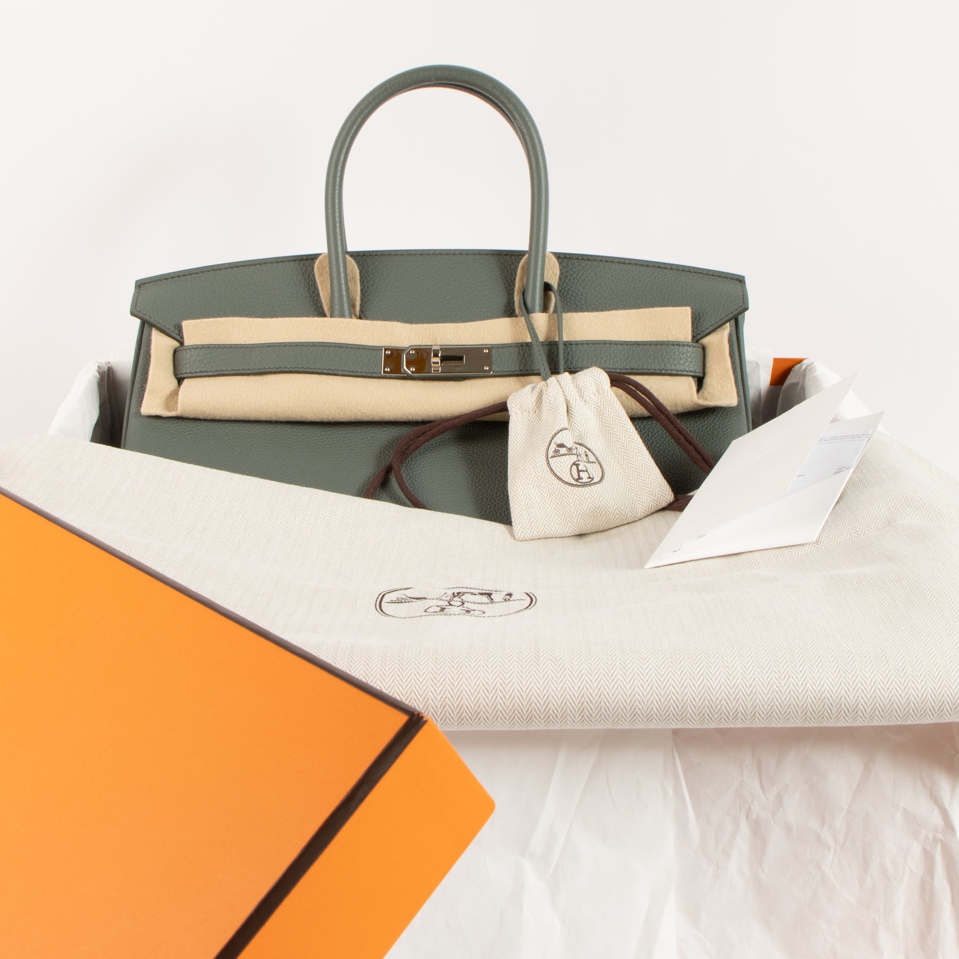 Hermès Birkin 35 Vert Amande Togo PHW