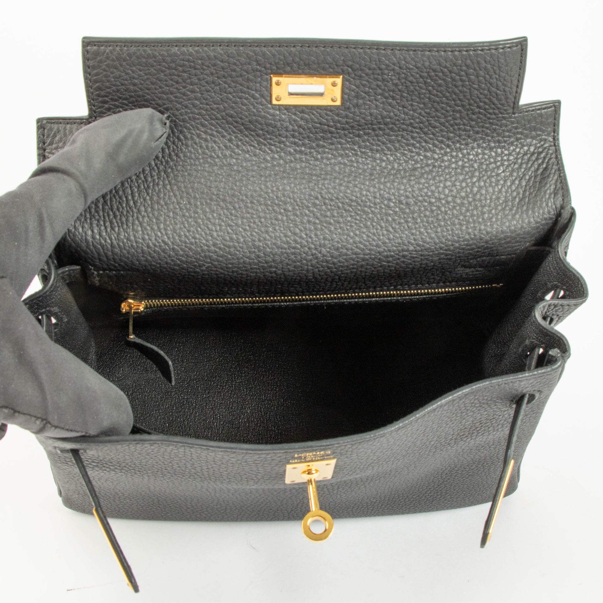 Hermès Kelly 25 Black Togo GHW